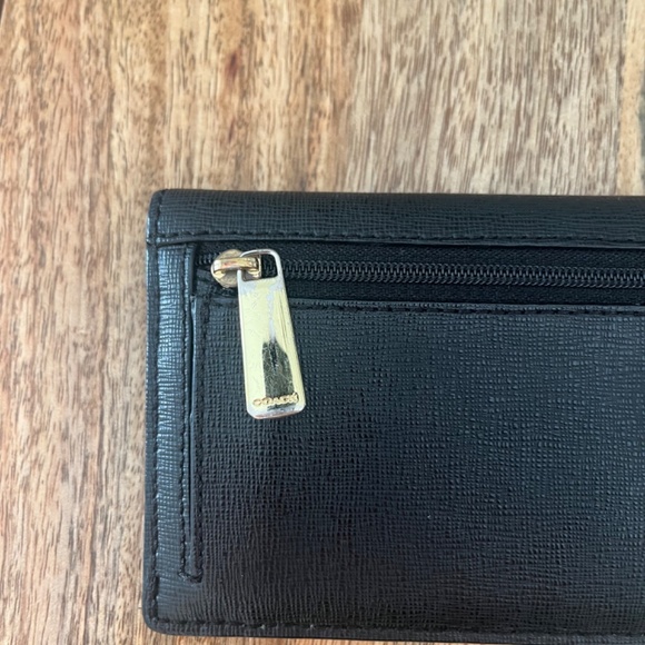 Coach Black Pebble Leather Wallet - Picture 5 of 7